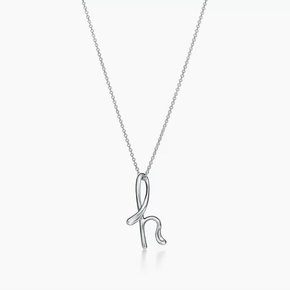 Tiffany & CO. Alphabet Letter H Pendant in Silver - Picture 5 of 6